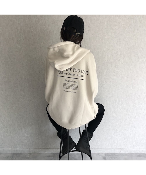 copine（コピン）の「再入荷！しっかりとした厚みあったか裏起毛！バックプリントオーバーサイズパーカー(3color)（パーカー・レディース・その他）」の14枚目の写真