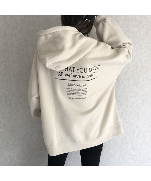 copine（コピン）の「再入荷！しっかりとした厚みあったか裏起毛！バックプリントオーバーサイズパーカー(3color)（パーカー・レディース・その他）」の15枚目の写真