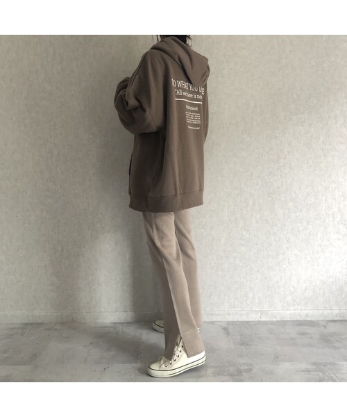 copine（コピン）の「再入荷！しっかりとした厚みあったか裏起毛！バックプリントオーバーサイズパーカー(3color)（パーカー・レディース・その他）」の9枚目の写真