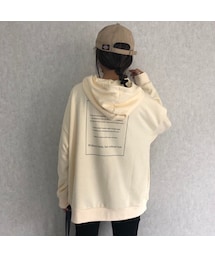 copine | ゆるっとオーバーサイズ！シンプルバックロゴプリントパーカー(2color)(パーカー)