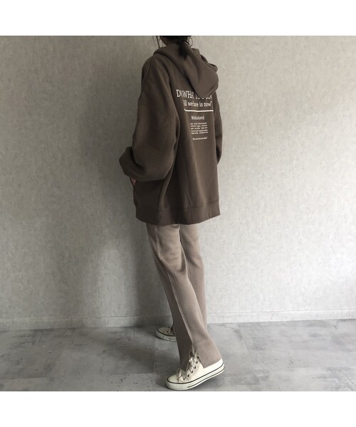 copine（コピン）の「12月8日再入荷！美シルエット裾スリットデザイン！センターシームフレアニットパンツ(3color)【クリックポスト対象商品】（その他パンツ・レディース・その他）」の3枚目の写真