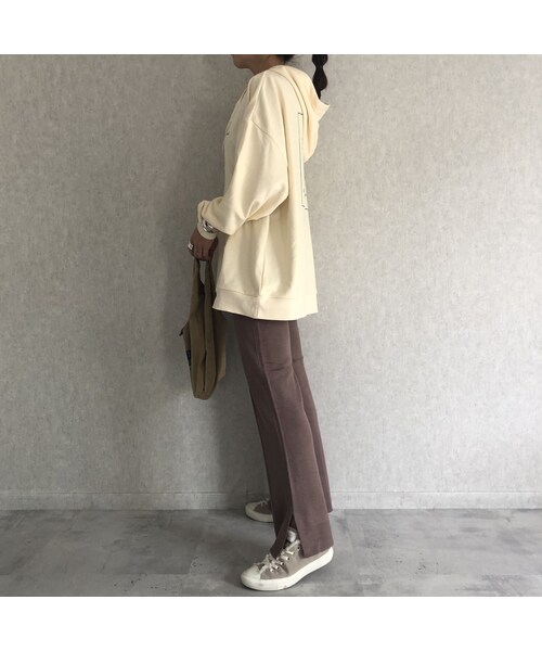 copine（コピン）の「12月8日再入荷！美シルエット裾スリットデザイン！センターシームフレアニットパンツ(3color)【クリックポスト対象商品】（その他パンツ・レディース・その他）」の8枚目の写真