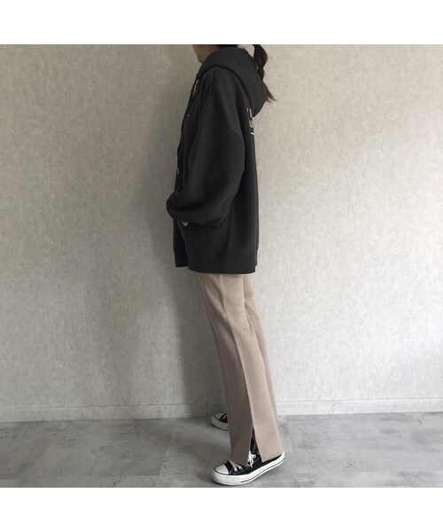 copine（コピン）の「12月8日再入荷！美シルエット裾スリットデザイン！センターシームフレアニットパンツ(3color)【クリックポスト対象商品】（その他パンツ・レディース・その他）」の5枚目の写真