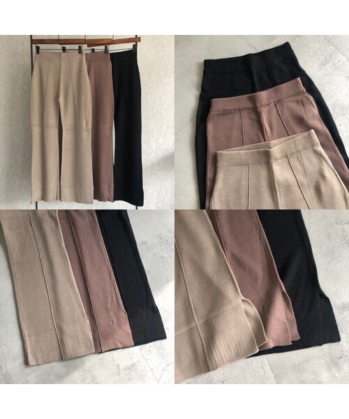 copine（コピン）の「12月8日再入荷！美シルエット裾スリットデザイン！センターシームフレアニットパンツ(3color)【クリックポスト対象商品】（その他パンツ・レディース・その他）」の15枚目の写真