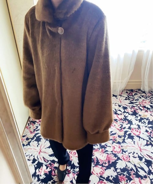 EDIT FOR LULU ミンクフェイクファーコート