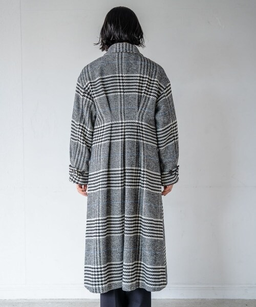 PAGEBOY（ページボーイ）の「【WEB先行予約】チェックマキシルーズコート（ジャケット/アウター・レディース・ブラック×チドリ柄・F）」の4枚目の写真