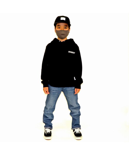 GODSEND(ゴッドセンド)の「CROSS LOGO HOODIE BLACK クロスロゴ パーカー ブラック(パーカー・キッズ・その他)」の3枚目の写真