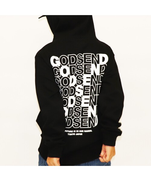 GODSEND(ゴッドセンド)の「CROSS LOGO HOODIE BLACK クロスロゴ パーカー ブラック(パーカー・キッズ・その他)」の6枚目の写真