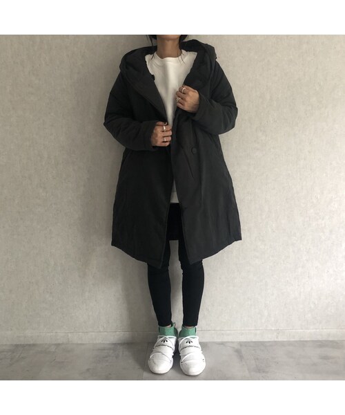copine（コピン）の「再入荷！大人カジュアルスタイル！フード中綿ミディ丈コート(3color)（ダウンジャケット/コート・レディース・その他）」の4枚目の写真