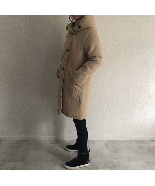 copine（コピン）の「再入荷！大人カジュアルスタイル！フード中綿ミディ丈コート(3color)（ダウンジャケット/コート・レディース・その他）」の14枚目の写真