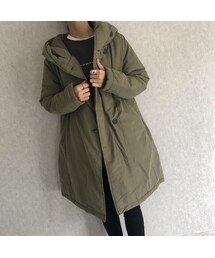 copine | 再入荷！大人カジュアルスタイル！フード中綿ミディ丈コート(3color)(ダウンジャケット/コート)
