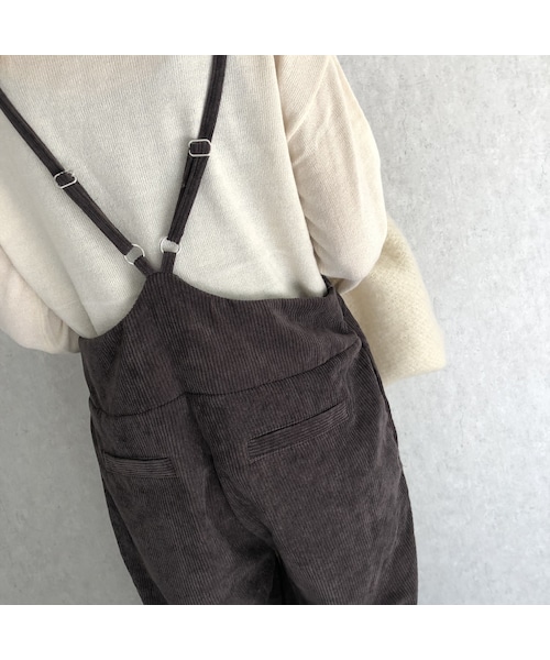 copine(コピン)の「肩紐調節可能!コーデュロイキャミサロペット【クリックポスト対象商品】(サロペット/オーバーオール・レディース・その他)」の9枚目の写真