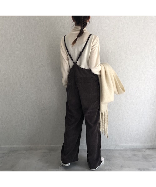 copine(コピン)の「肩紐調節可能!コーデュロイキャミサロペット【クリックポスト対象商品】(サロペット/オーバーオール・レディース・その他)」の3枚目の写真