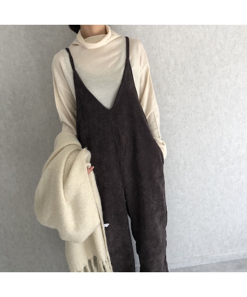 copine(コピン)の「肩紐調節可能!コーデュロイキャミサロペット【クリックポスト対象商品】(サロペット/オーバーオール・レディース・その他)」の6枚目の写真