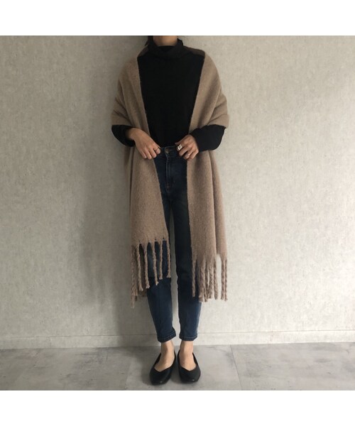 copine(コピン)の「12月8日再入荷!インナーに最適!柔らかな着心地カシミアタッチルーズタートル薄手ニット(2color)【クリックポスト対象商品】(ニット/セーター・レディース・その他)」の3枚目の写真