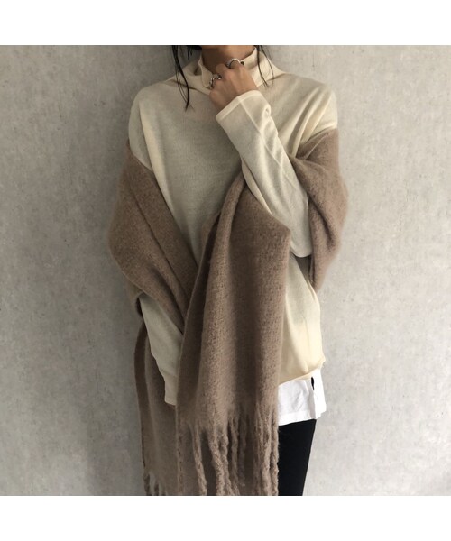 copine(コピン)の「12月8日再入荷!インナーに最適!柔らかな着心地カシミアタッチルーズタートル薄手ニット(2color)【クリックポスト対象商品】(ニット/セーター・レディース・その他)」の13枚目の写真