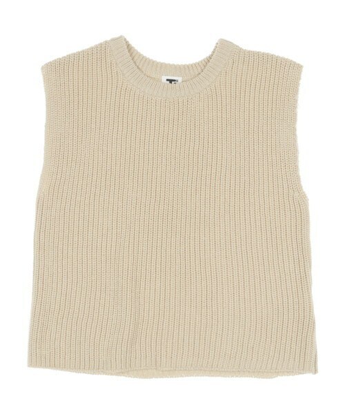 T>>2（ティーツー）の「ニットベスト（ベスト・レディース・03.ブラウン/01.ベージュ/02.ピンク/04.杢グレー/05.レッド/06.ネイビー/07.ブラック・90-150/M(ママサイズ)/L(パパサイズ)）」の4枚目の写真