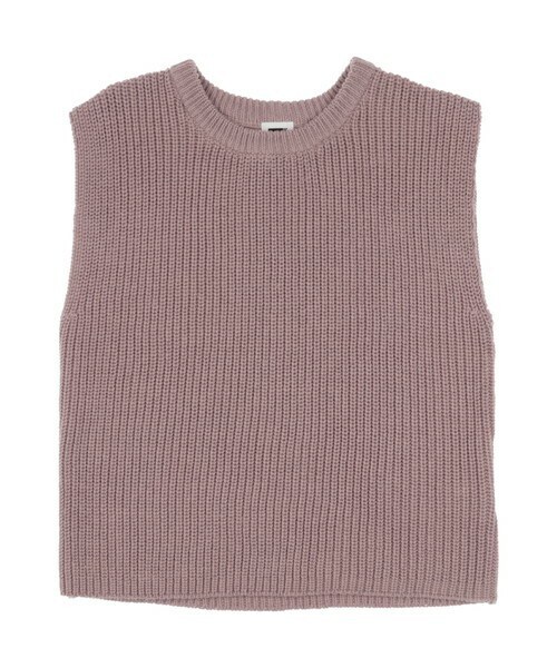 T>>2（ティーツー）の「ニットベスト（ベスト・レディース・03.ブラウン/01.ベージュ/02.ピンク/04.杢グレー/05.レッド/06.ネイビー/07.ブラック・90-150/M(ママサイズ)/L(パパサイズ)）」の6枚目の写真