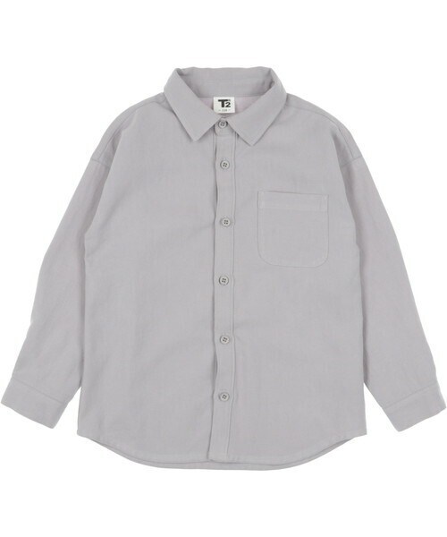 T>>2（ティーツー）の「シャツ（シャツ/ブラウス・レディース・01.ホワイト/02.ベージュ/03.グレー・100-150/M(ママサイズ)/L(パパサイズ)）」の2枚目の写真