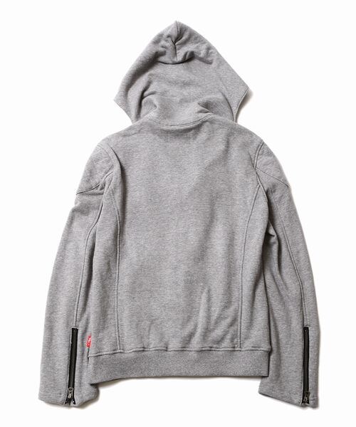 VIRGOwearworks(ヴァルゴウェアワークス)の「VINCENT THE HOOD スウェット ライダース パーカー(その他・メンズ・GRAY/BLACK・2/3/4)」の3枚目の写真