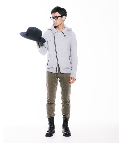 VIRGOwearworks(ヴァルゴウェアワークス)の「VINCENT THE HOOD スウェット ライダース パーカー(その他・メンズ・GRAY/BLACK・2/3/4)」の5枚目の写真