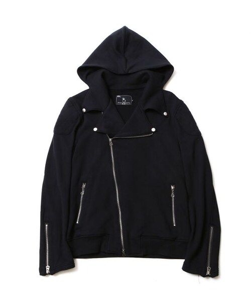 VIRGOwearworks(ヴァルゴウェアワークス)の「VINCENT THE HOOD スウェット ライダース パーカー(その他・メンズ・GRAY/BLACK・2/3/4)」の1枚目の写真