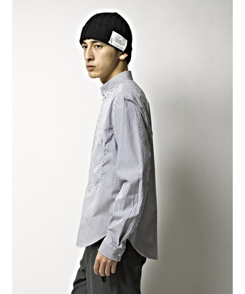 WHIZLIMITED（ウィズリミテッド）の「B.D SHIRTS（その他・WHT/STRIPE BLU/STRIPE BLK・M/L/XL）」の7枚目の写真