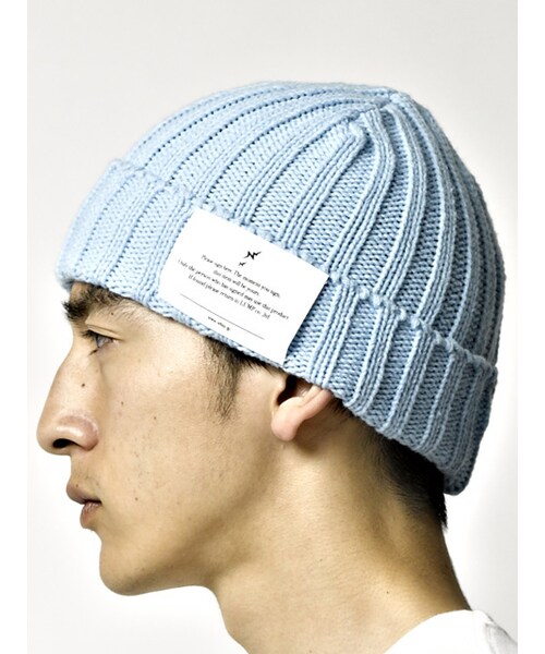 WHIZLIMITED（ウィズリミテッド）の「RIB KNIT CAP（帽子・BLU/ORG/BLK・F）」の4枚目の写真