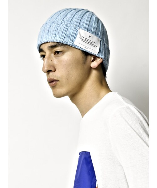 WHIZLIMITED（ウィズリミテッド）の「RIB KNIT CAP（帽子・BLU/ORG/BLK・F）」の3枚目の写真