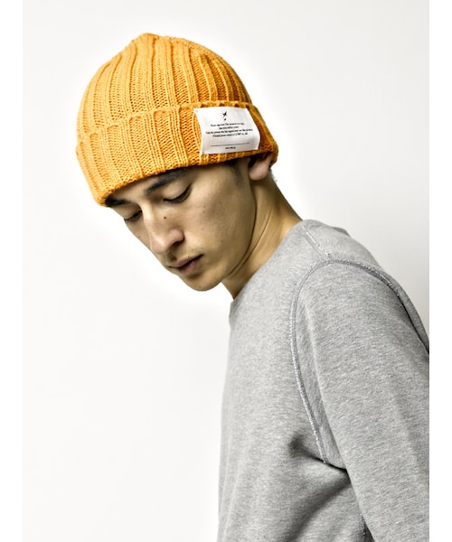 WHIZLIMITED（ウィズリミテッド）の「RIB KNIT CAP（帽子・BLU/ORG/BLK・F）」の7枚目の写真
