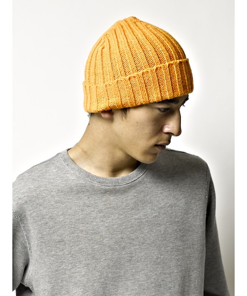 WHIZLIMITED（ウィズリミテッド）の「RIB KNIT CAP（帽子・BLU/ORG/BLK・F）」の5枚目の写真
