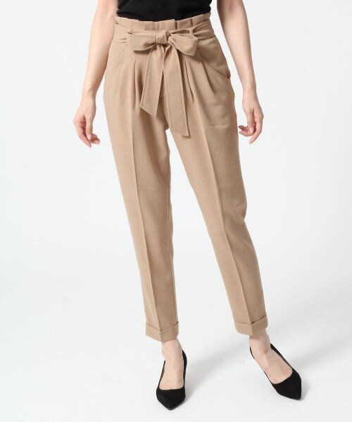 A part by（アパートバイ）の「ＴＲＰＵリボンオリカエシパンツ（パンツ・レディース・ブラック/ベージュ/グリーン・Ｍ/Ｌ）」の2枚目の写真