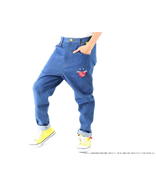 UP SMILEのデニムパンツ UP SMILE（アップスマイル）の「デカスマイルデニムパンツ
