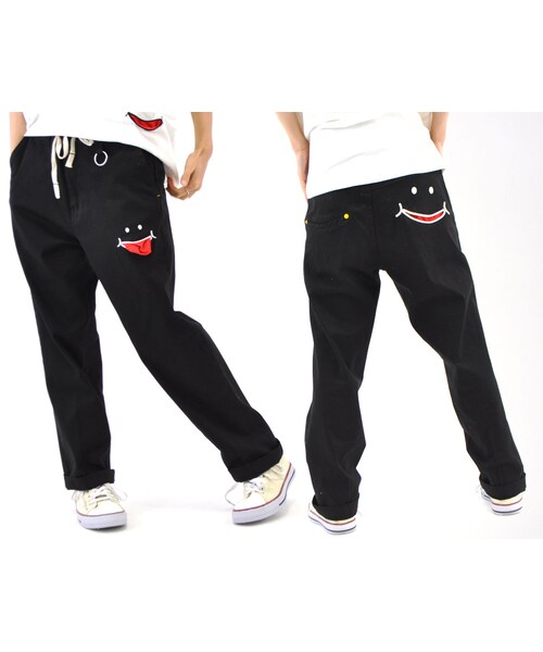 UP SMILE（アップスマイル）の「2014verアップスマイルカラチノパンツ（パンツ・ベージュ/ブラック・F）」の3枚目の写真