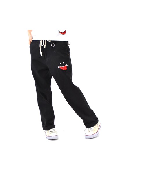 UP SMILE（アップスマイル）の「2014verアップスマイルカラチノパンツ（パンツ・ベージュ/ブラック・F）」の4枚目の写真