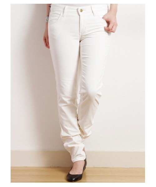 SEVENDAYS=SUNDAY（セブンデイズサンデイ）の「W リー別注コーデュロイスキニーパンツ（パンツ・レディース・ホワイト/ピンク/カーキ/ネイビー・S/M/L）」の5枚目の写真