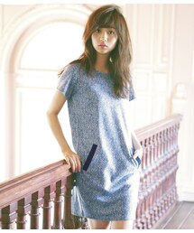 PEACH JOHN | ＴＯＷＮ／ツイードプリントコクーンワンピ(ワンピース/ドレス)