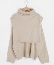 DHOLIC | ケープ&VネックニットSET(ニット/セーター)