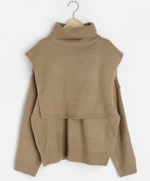 DHOLIC | ケープ&VネックニットSET(ニット/セーター)