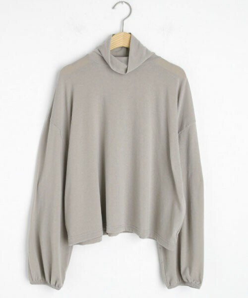 DHOLIC(ディーホリック)の「ハイネックパフTシャツ(Tシャツ/カットソー・レディース・ホワイト/グレー/ブルー/ブラウン・FREE)」の2枚目の写真