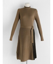 DHOLIC | ベルト付配色プリーツワンピース(ワンピース)