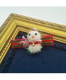 Handmade（ハンドメイド）の「ミニ雪だるまクリップ（ヘアゴム・キッズ）」
