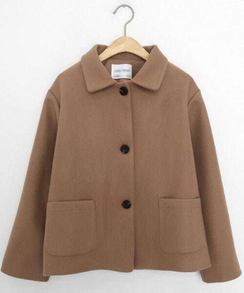 DHOLIC（ディーホリック）の「ウール混ショートジャケット（その他アウター・レディース・ベージュ/ブラック/グリーン/パープル/ブラウン・FREE）」の3枚目の写真