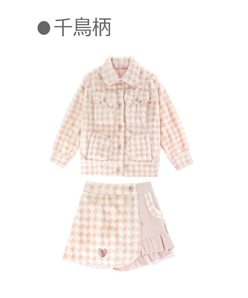 マドモアゼルノンノンコーデュロイ シャツワンピース ピンタック ブラウン