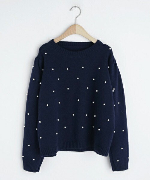 DHOLIC（ディーホリック）の「パールポイントニット（ニット/セーター・レディース・ブラウン/ブルー/グリーン・FREE）」の3枚目の写真