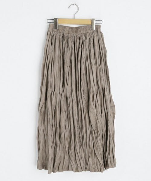 DHOLIC（ディーホリック）の「スエードリンクルスカート（スカート・レディース・ホワイト/ブラウン/ブラック/グレー・FREE）」の4枚目の写真