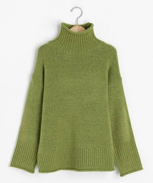 DHOLIC（ディーホリック）の「ロールハイネックニット（ニット/セーター・レディース・ホワイト/グリーン/ブラウン/ブルー/グレー・FREE）」の4枚目の写真