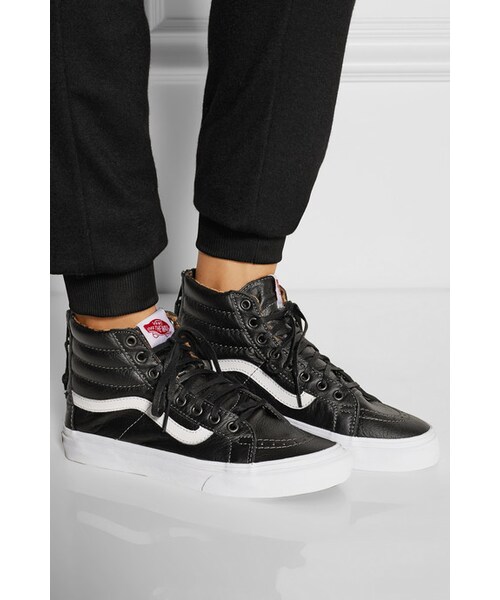 VANS（バンズ）の「Vans Sk8 leather high-top sneakers（スニーカー・レディース・Black・US7.5/US8.5/US7/US6.5/US5.5/US9/US8/US6/US10/US9.5）」の2枚目の写真