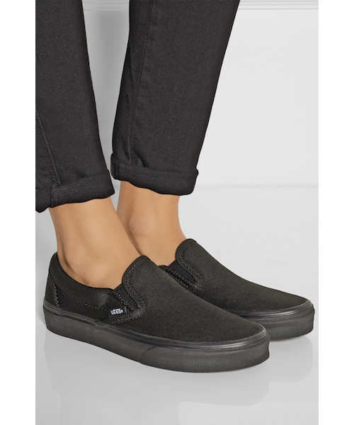VANS（バンズ）の「Vans Canvas slip-on sneakers（スニーカー・レディース・Black・US8.5/US6.5/US7/US7.5/US8/US9/US9.5/US10/US10.5）」の6枚目の写真