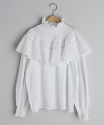 DHOLIC | シャーリングラッフルブラウス(シャツ/ブラウス)